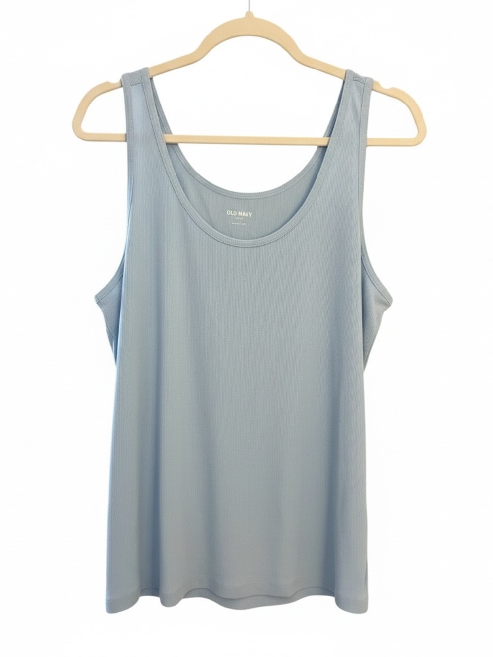 Old Navy Pale Blue Ribbed Scoop Neck Tank Top